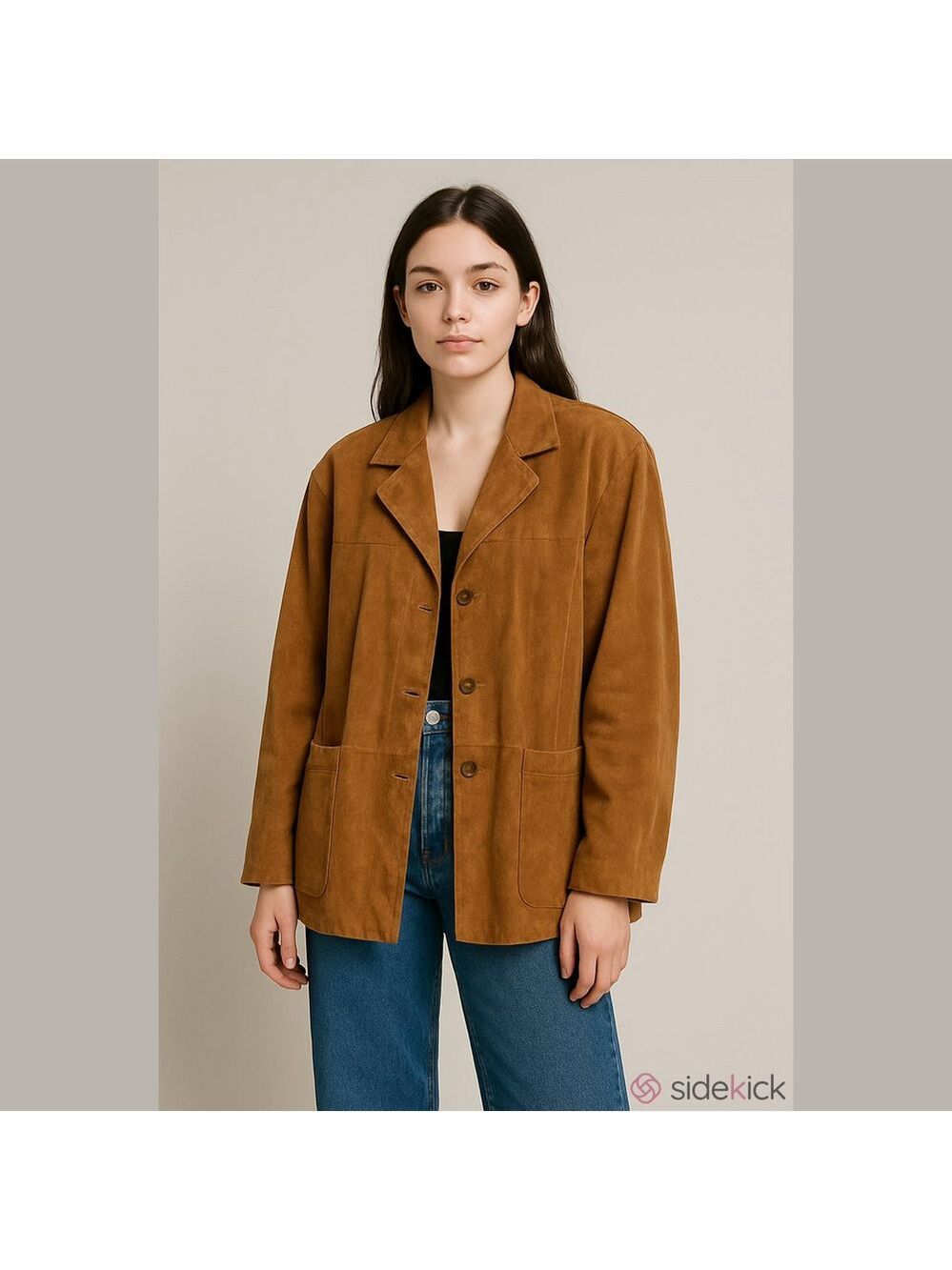 Guillaume Tan Suede Blazer Jacket Women's Large